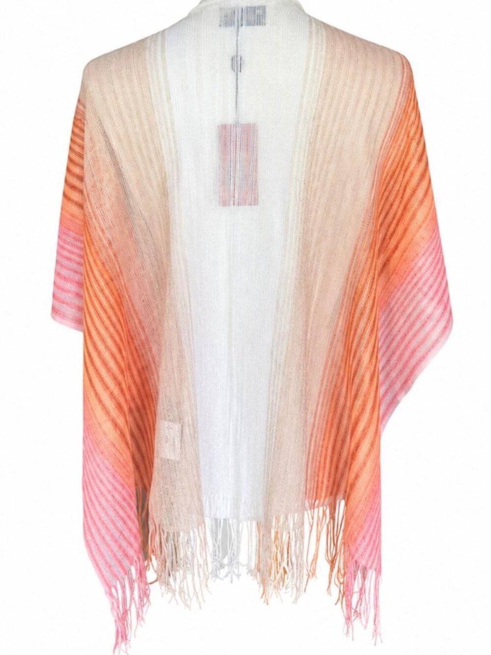 Missoni shimmery/glittery striped sunset colored shawl/wrap - Picture 2 of 4